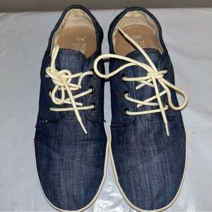 Toms Casual Denim Lace-Up Men's Shoes Size 8.5